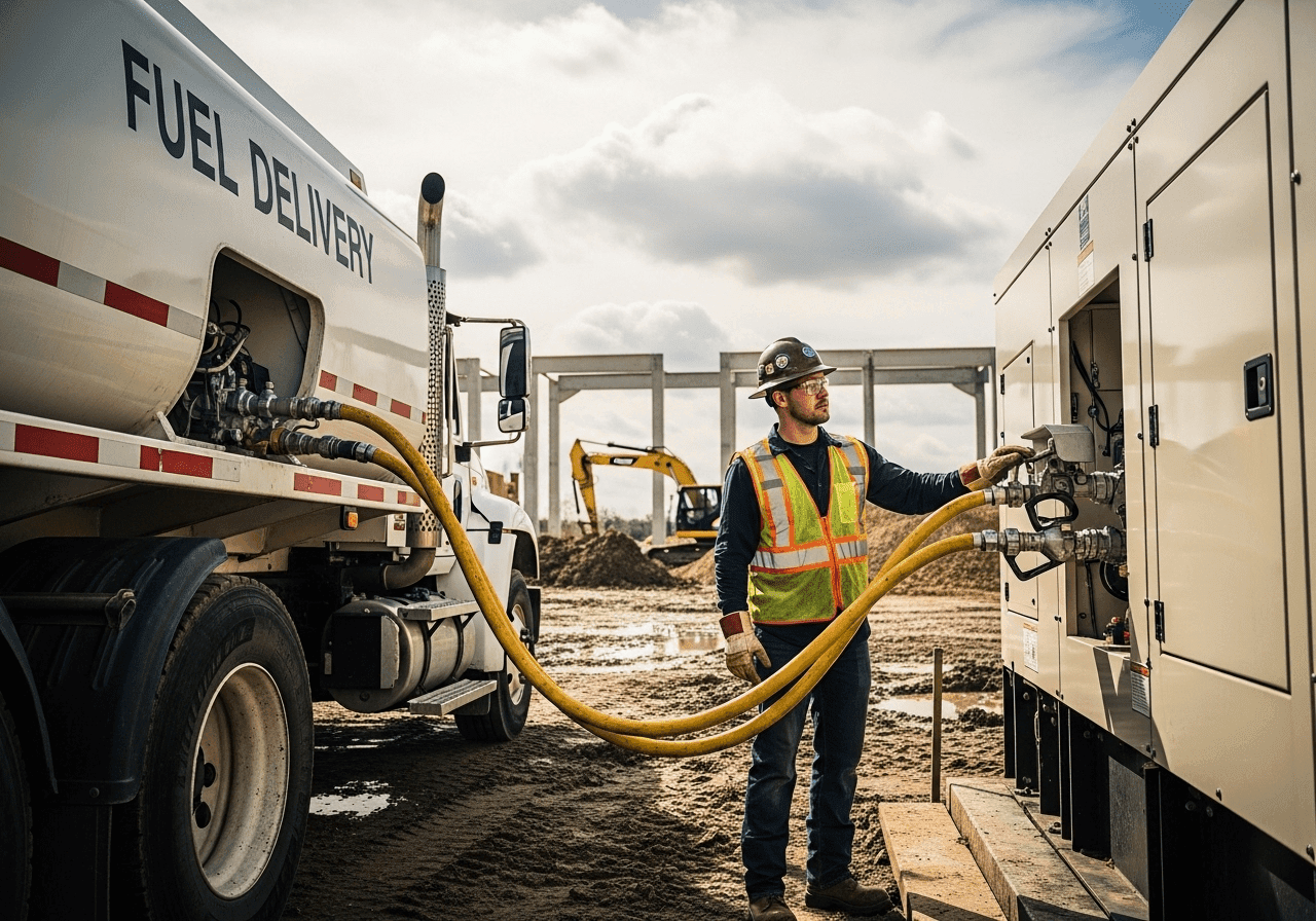 fuel delivery truck refueling construction site generator.288z min {{brizy_dc_image_alt imageSrc=