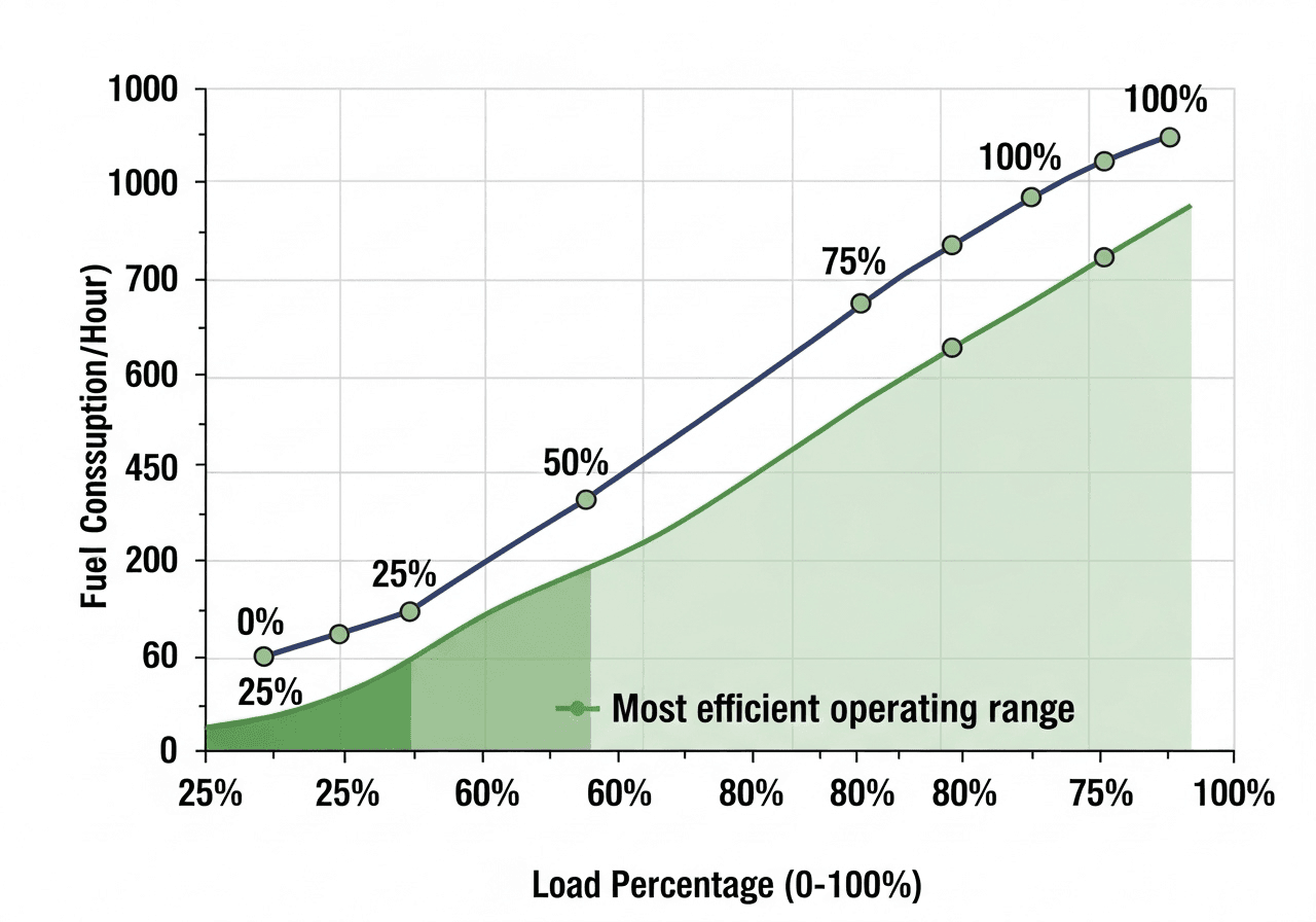 graph of generator fuel consumption curve showing optimal efficiency at 60 80% load. {{brizy_dc_image_alt imageSrc=