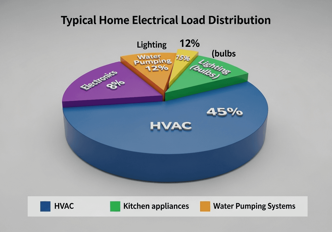 pie chart showing typical home electrical load distribution by category {{brizy_dc_image_alt imageSrc=
