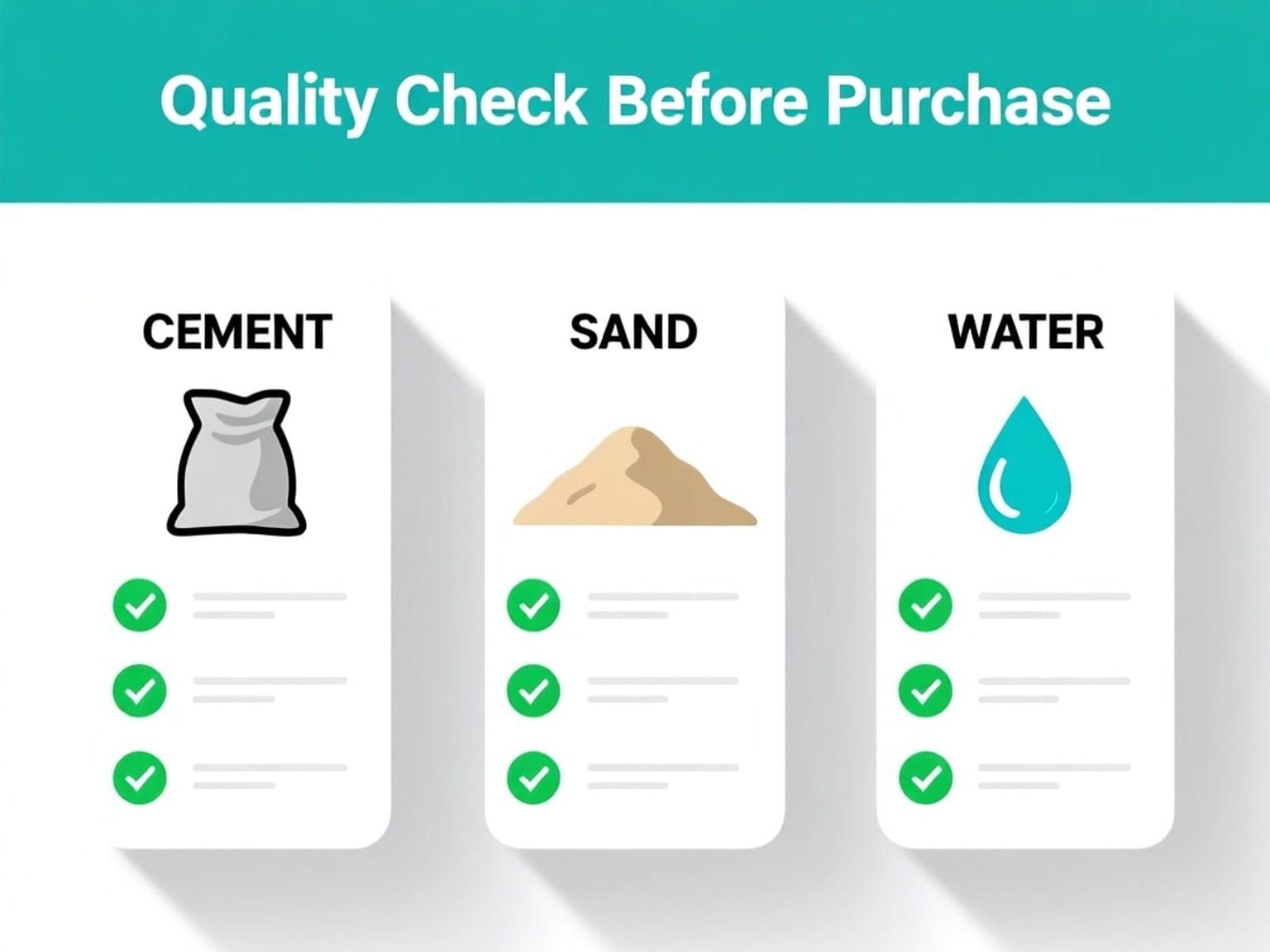 plaster material quality checklist infographic for cement, sand and water inspection before purchase min {{brizy_dc_image_alt imageSrc=
