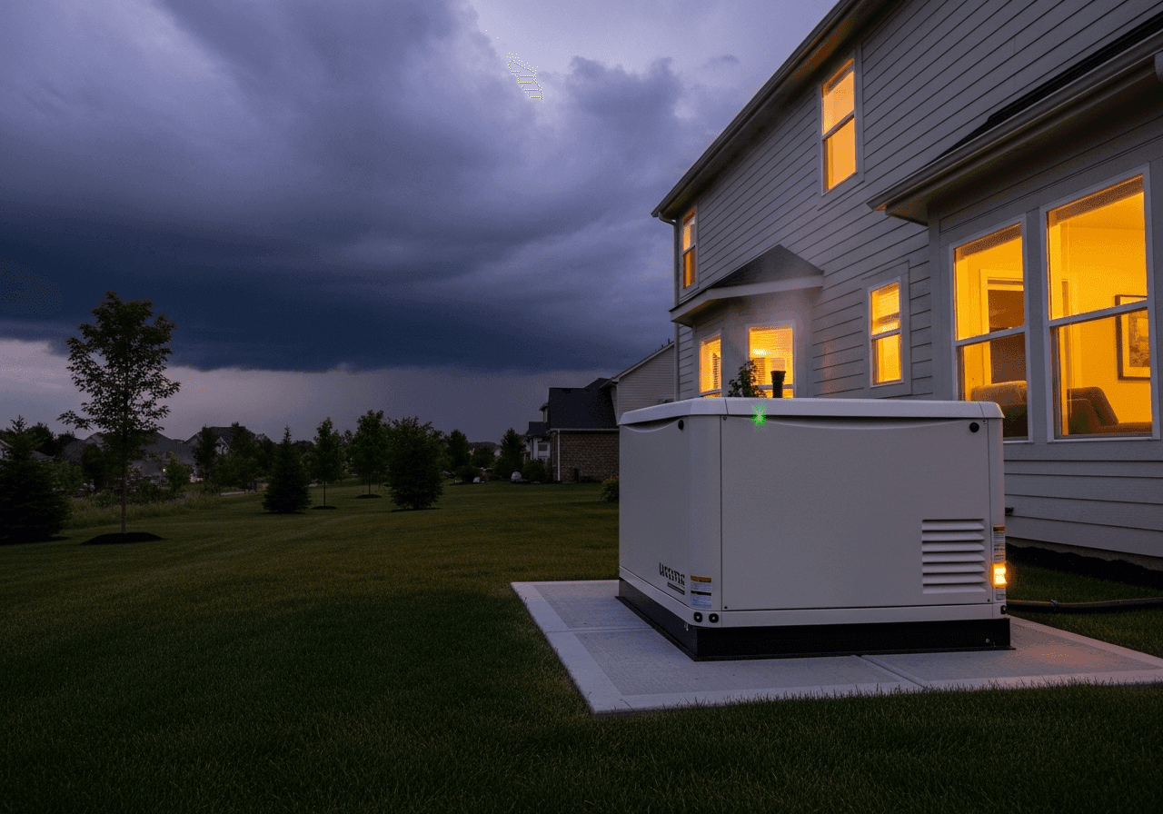residential backup generator powering home during storm outage {{brizy_dc_image_alt imageSrc=