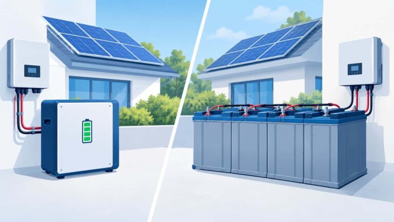 Lithium vs Lead-Acid Batteries: Solar Storage Compared lithium vs lead acid battery hero